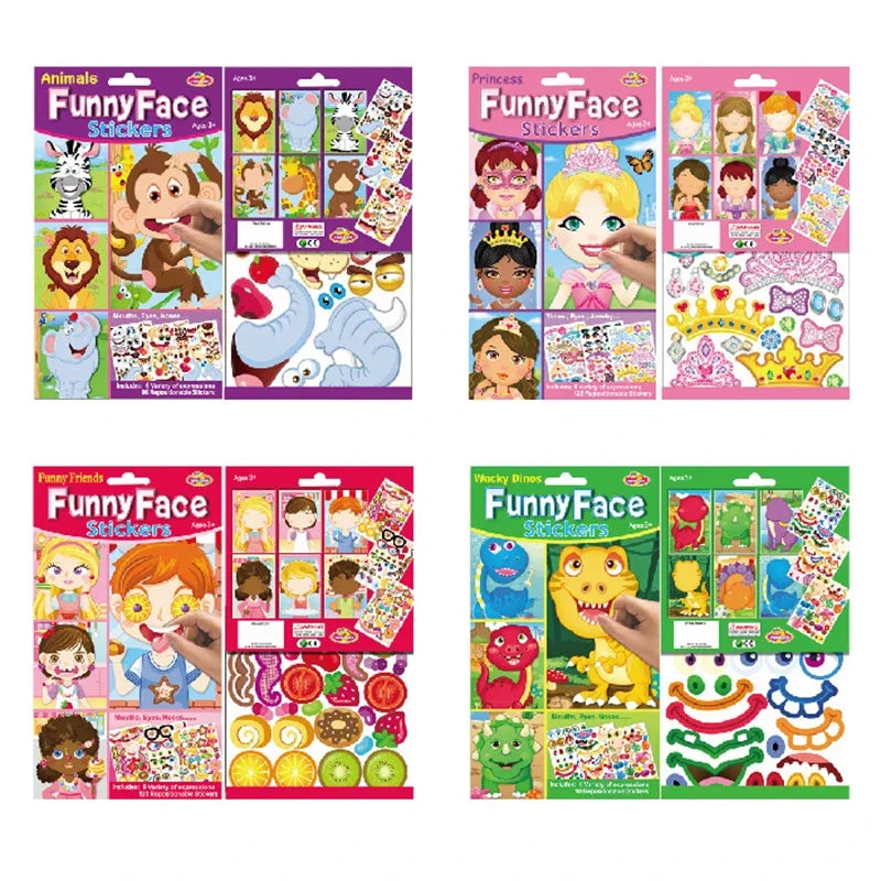 ELMAS Cute Cartoon Face Puzzle DIY Sticker Book Set - Al Masam Stationery LLC