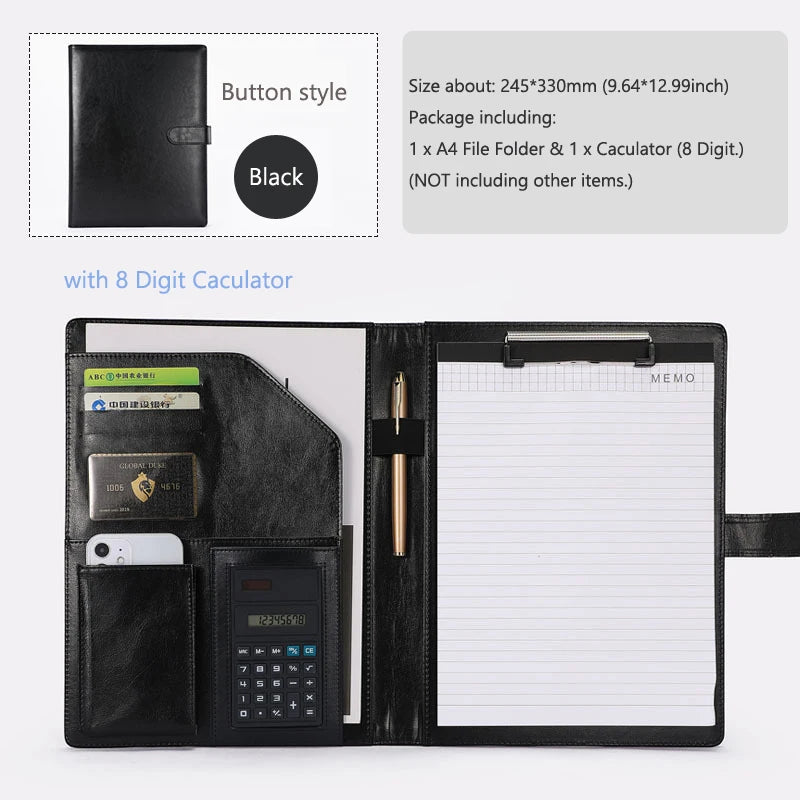 ELMAS Executive Leather Padfolio for Professionals - Al Masam Stationery LLC