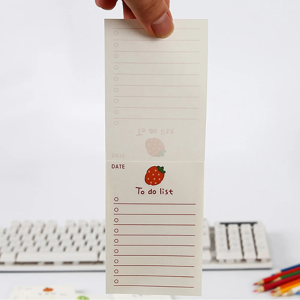 ELMAS Simple Memo Pad Tearable Kawaii Fruit Notes - Al Masam Stationery LLC