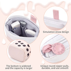 ELMAS Cute Milk Tea Pencil Case - Stylish Stationery Holder