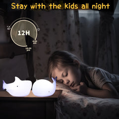 ELMAS Adorable Cat Night Light - 7-Color Touch Lamp