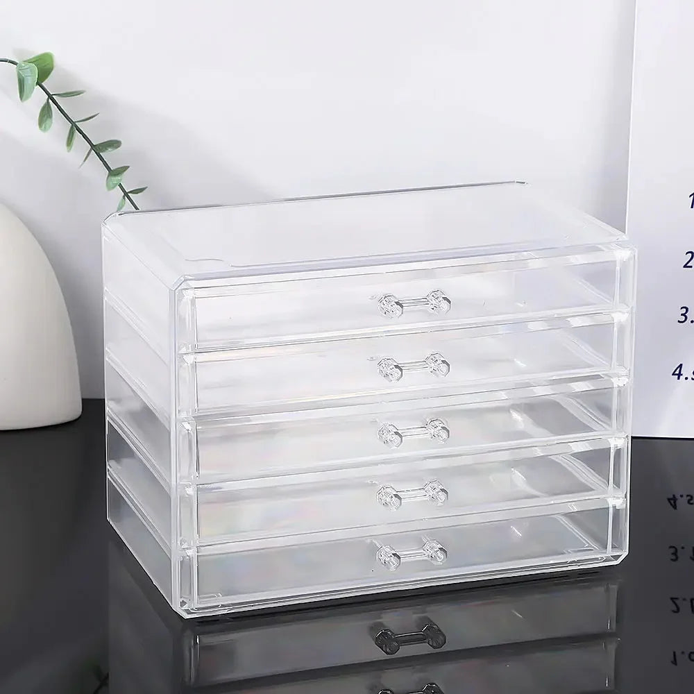 ELMAS Large Capacity Acrylic Cosmetic Storage Box Organizer - Al Masam Stationery LLC