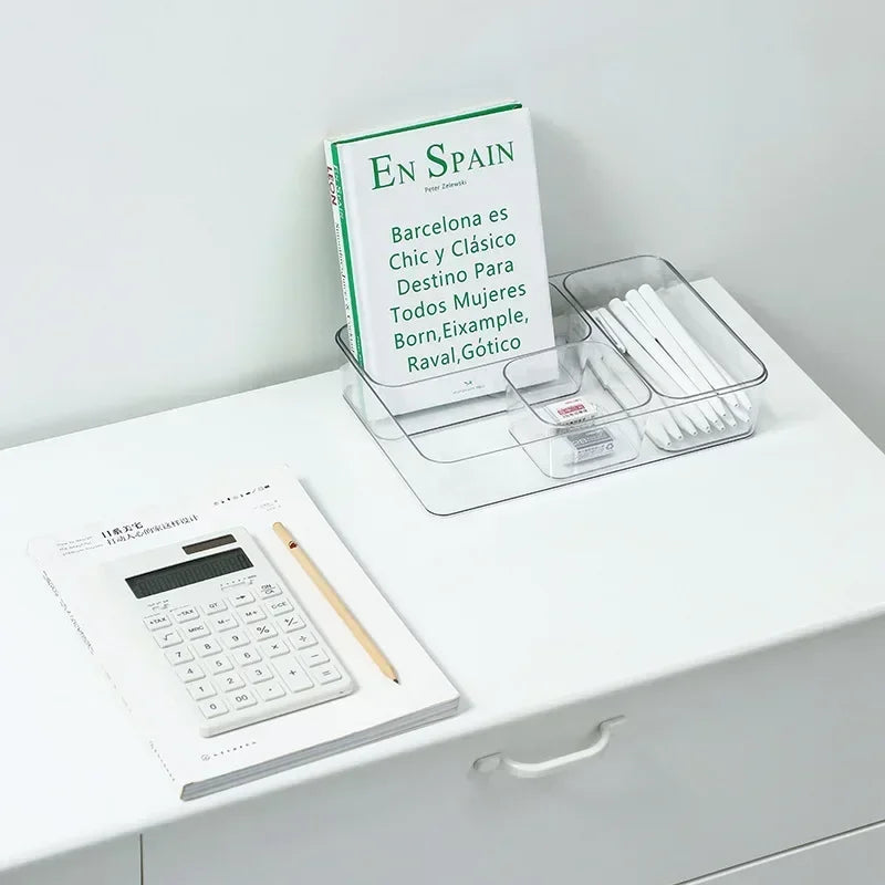 ELMAS Clear Multi-Purpose Storage Organizer Box - Al Masam Stationery LLC