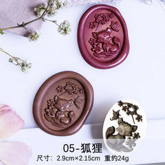 Eagle Pegasus Fox Frosted Fire Seal Stamp Diy Craft Toy Multi-Layer Handbook Brass Stamp Head Envelope Invitation Letter Toys