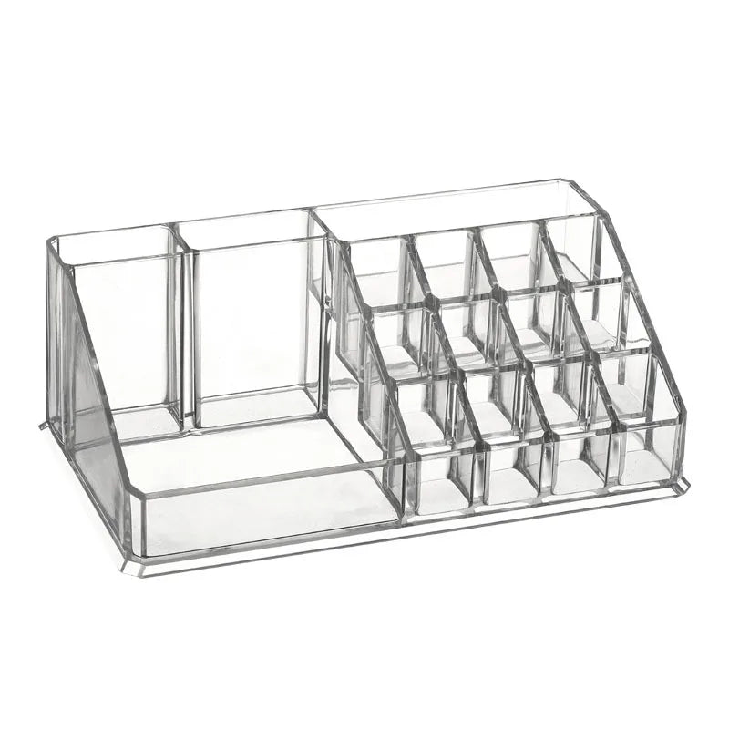 ELMAS Transparent Acrylic 3-5 Grid Makeup Organizer Box - Al Masam Stationery LLC