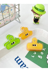 ELMAS Cute Face Acrylic Clips - 4pcs Colorful Set