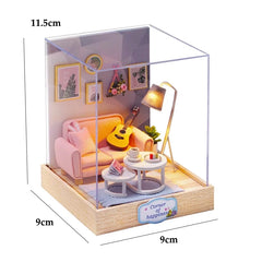 ELMAS Creative 3D Miniature Dollhouse Kit with LED Lights