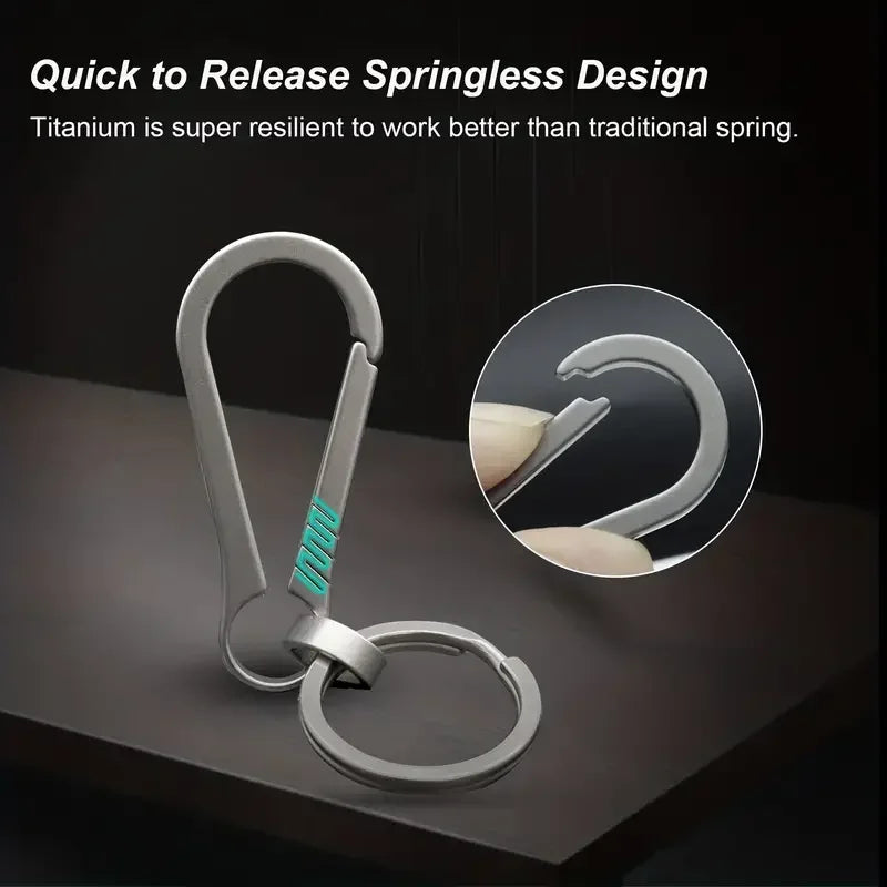 ELMAS Titanium Carabiner Keychain & Bottle Opener - Al Masam Stationery LLC