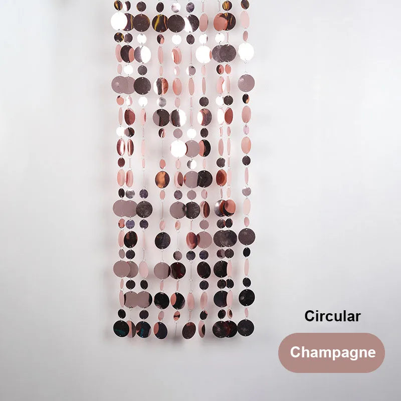 ELMAS Gold Sequins Party Glitter Curtain Backdrop 50/100 Pcs - Al Masam Stationery LLC