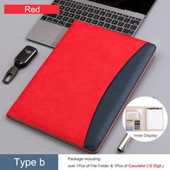 ELMAS Elegant A4 PU Leather Clipboard Folder for Office