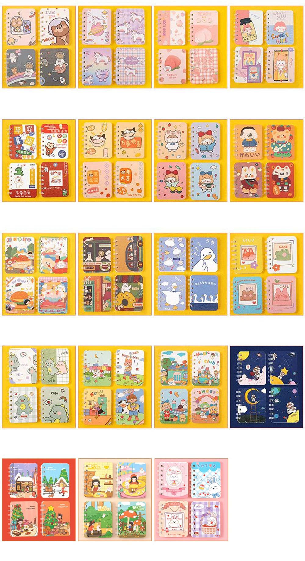 ELMAS Cartoon A7 Mini Notebook Diary for Students - Al Masam Stationery LLC