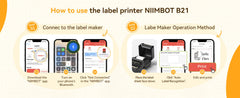 ELMAS Wireless Mini Thermal Label Printer for Home & DIY