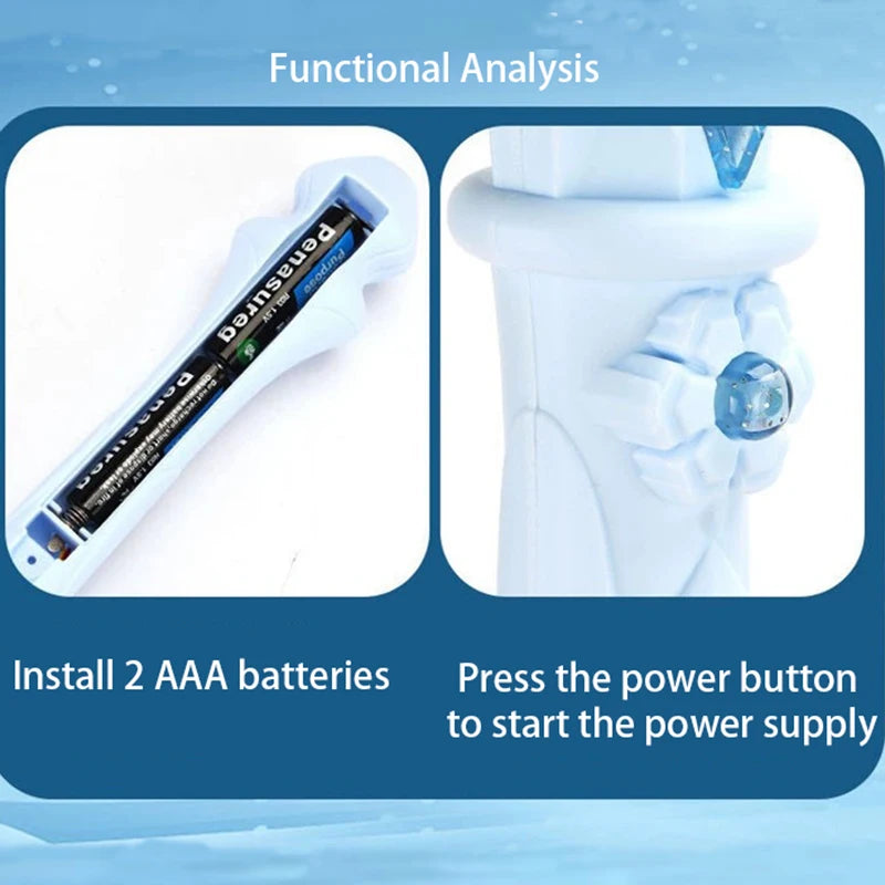 ELMAS Magical Snow Princess Wand with Lights & Sounds - Al Masam Stationery LLC