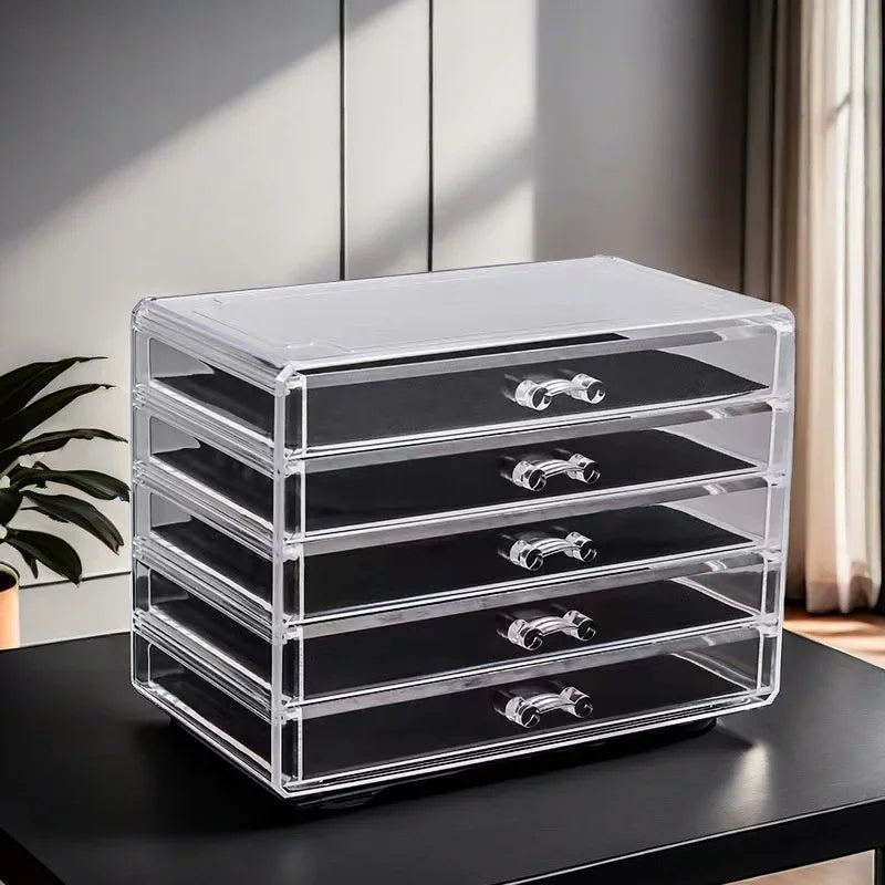 ELMAS Large Capacity Acrylic Cosmetic Storage Box Organizer - Al Masam Stationery LLC