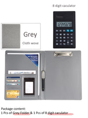 ELMAS Premium A4 PU Leather Clipboard Organizer - Al Masam Stationery LLC