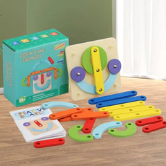 ELMAS Children's Wooden Montessori Shape Matching Blocks - Al Masam Stationery LLC