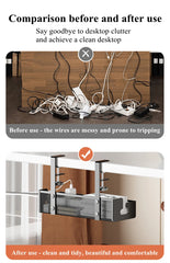 ELMAS No Drilling Under Desk Cable Management Tray - Al Masam Stationery LLC