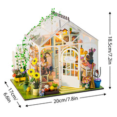 ELMAS Enchanting 3D Flower House Dollhouse Kit