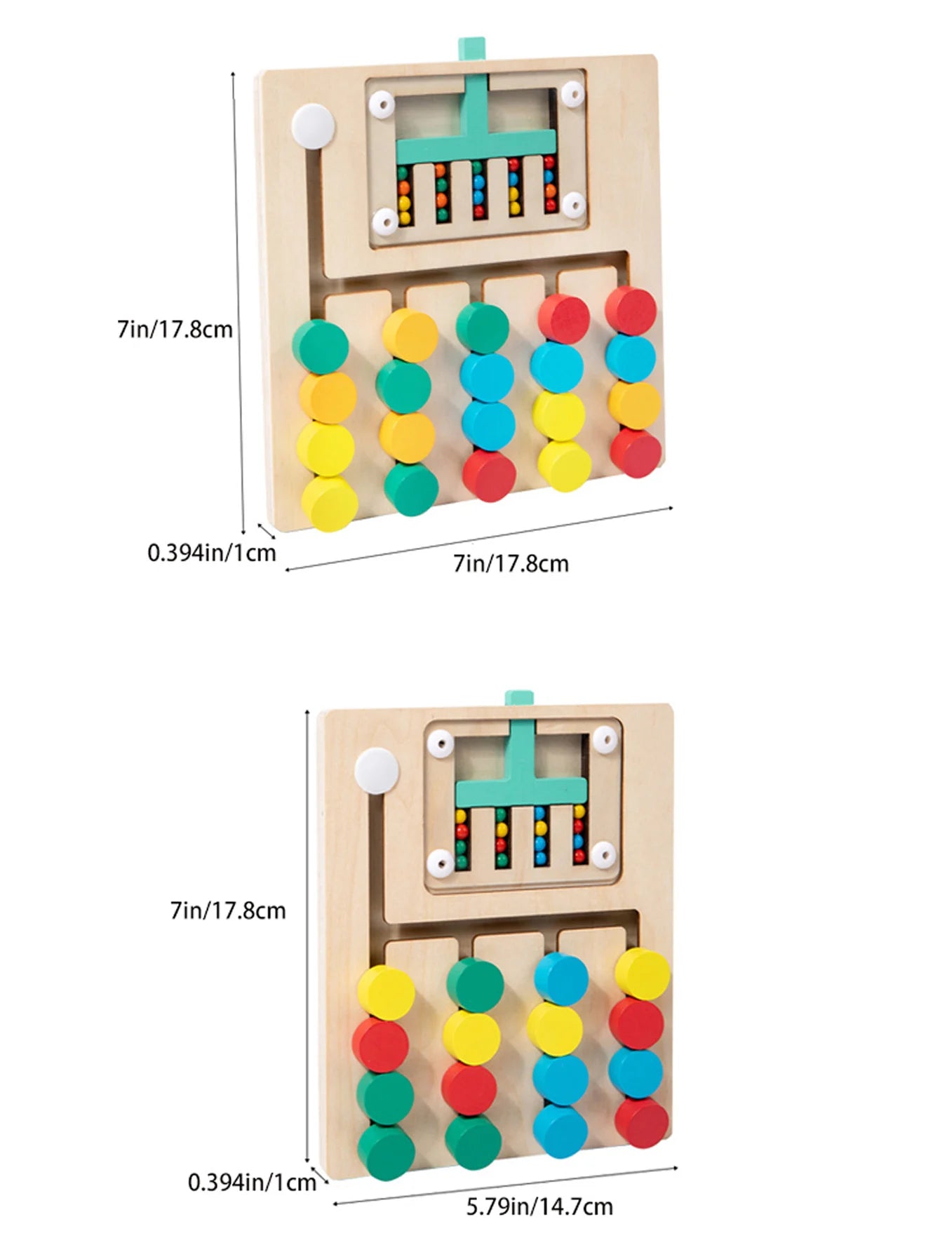 ELMAS Montessori Wooden Color Matching Logic Game Toy - Al Masam Stationery LLC