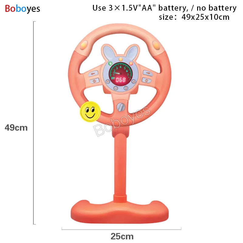 ELMAS Infant Shining Electric Steering Wheel Toy for Kids - Al Masam Stationery LLC