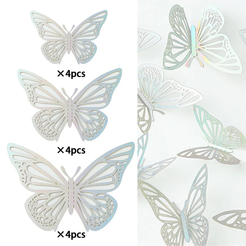ELMAS 12Pcs 3D Butterfly Wall Stickers Home Decor Set - Al Masam Stationery LLC