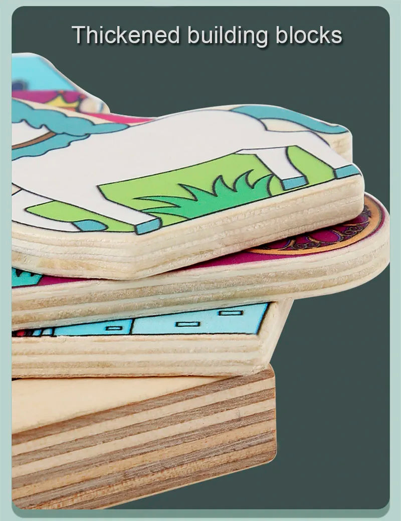 ELMAS Wooden Montessori Logical Thinking Shape Matching Toy - Al Masam Stationery LLC