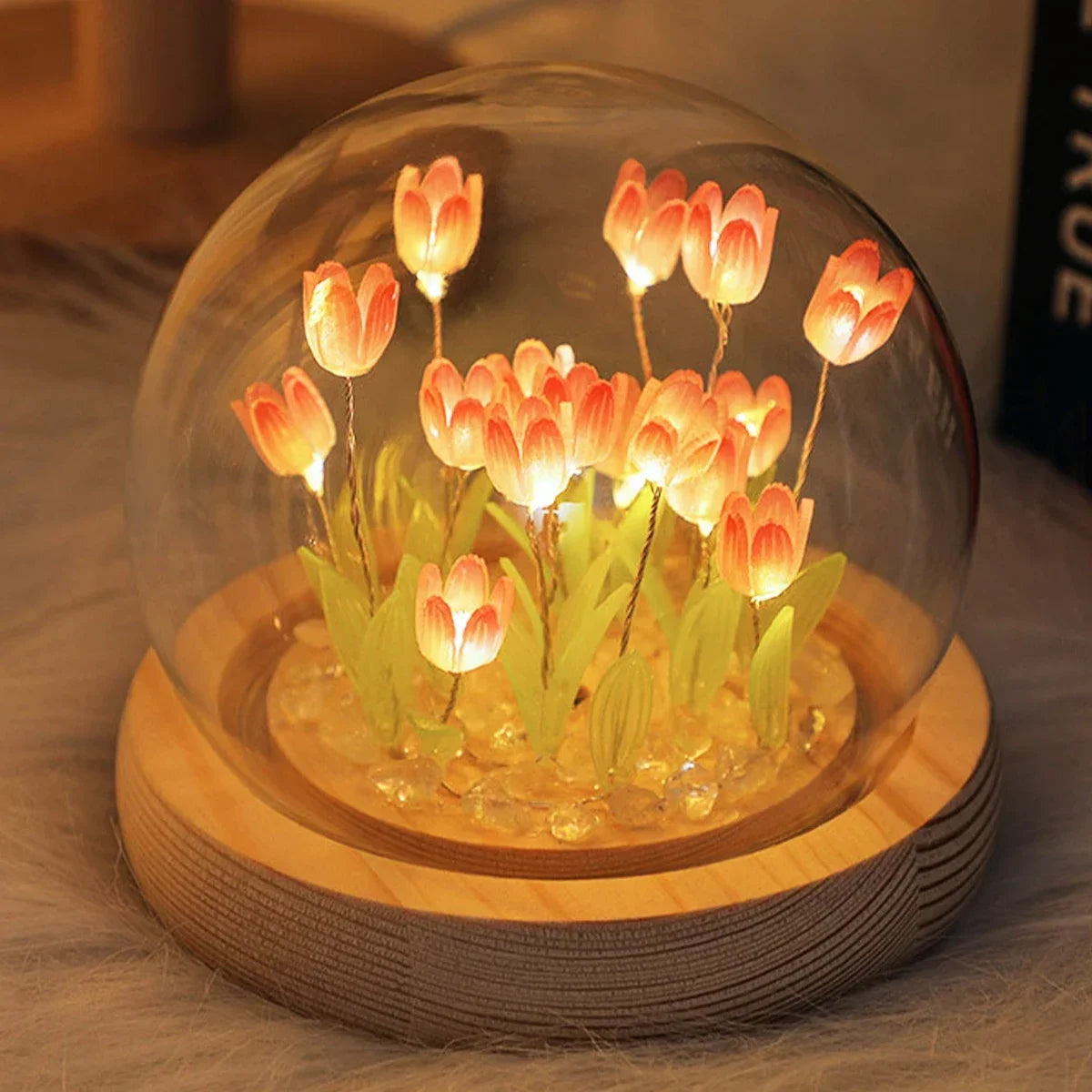 ELMAS LED DIY Mini Tulip Night Light Cute Home Decor - Al Masam Stationery LLC