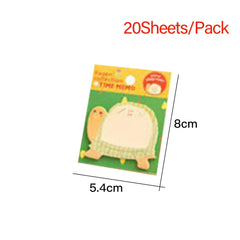 1Pcs 20Sheets Sticker Cute Kawaii Animal Sticky Notes Notepad Self Adhesive Memo Pads Bookmark Office School Supply Stationery