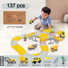 ELMAS 137-467pcs Children Electric Track Car Set Gift