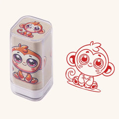 Dragon Monkey Zodiac Stamps Hand Account DIY Painting Cute Animals Seal Cartoon Stationery Animals Figure Stamps Boys and Girls