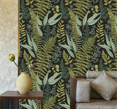 ELMAS Custom Wallpaper 3D Mural Plant Fern Background - Al Masam Stationery LLC