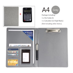 ELMAS Premium A4 PU Leather Clipboard Organizer - Al Masam Stationery LLC