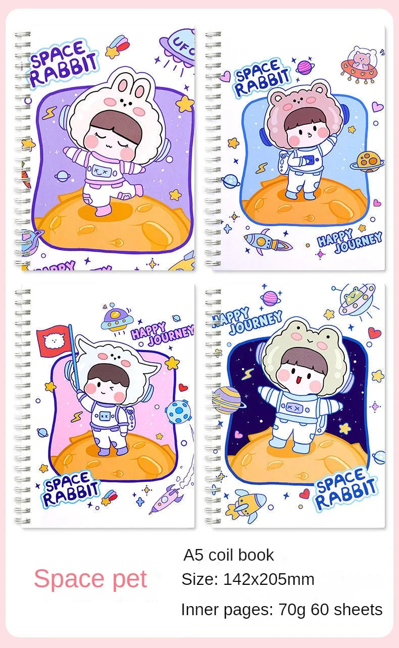 ELMAS Cute A5 Coil Notebook for Stylish Students - Al Masam Stationery LLC