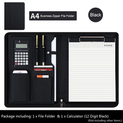 ELMAS Stylish Leather A4 Executive Document Organizer - Al Masam Stationery LLC