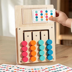 ELMAS Montessori Wooden Color Shape Matching Game Board