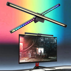 ELMAS Eye-Care LED Desk Lamp with Dimmable Monitor Light Bar