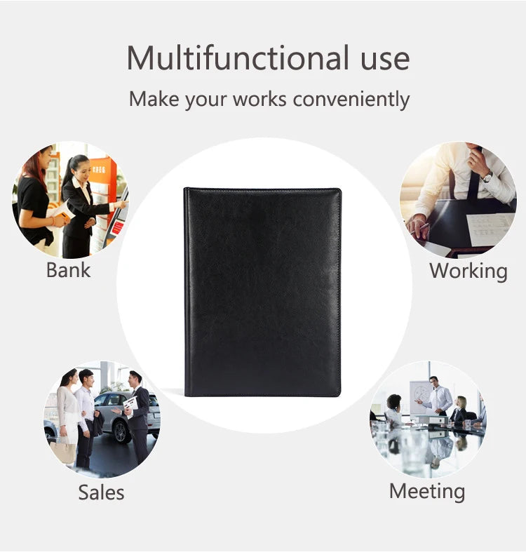 ELMAS Professional PU Leather Portfolio Organizer - Al Masam Stationery LLC