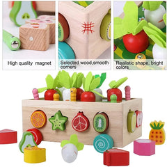 ELMAS Montessori Shape Sorter Carrot Harvest Game Toys