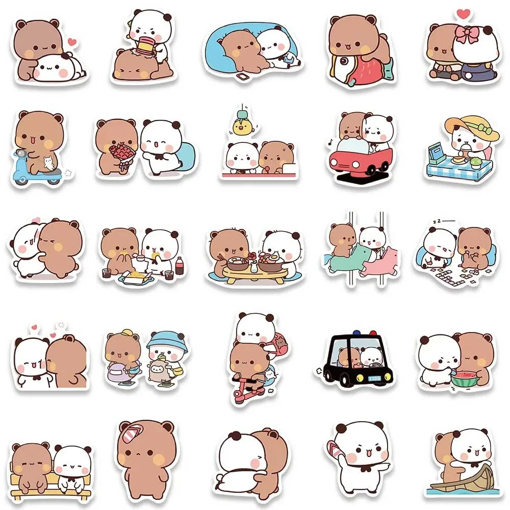 ELMAS 50pcs Bubu and Dudu Cute Bear DIY Stickers - Al Masam Stationery LLC