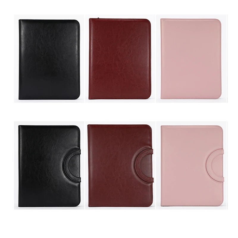 ELMAS Stylish A4 Leather Portfolio Organizer for Professionals - Al Masam Stationery LLC