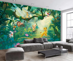 ELMAS Custom Photo 3D Cartoon Animal Wallpaper Kids Room - Al Masam Stationery LLC