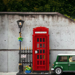 ELMAS Creative London Red Telephone Booth Building Set