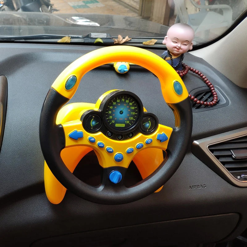 ELMAS Infant Shining Electric Steering Wheel Toy for Kids - Al Masam Stationery LLC
