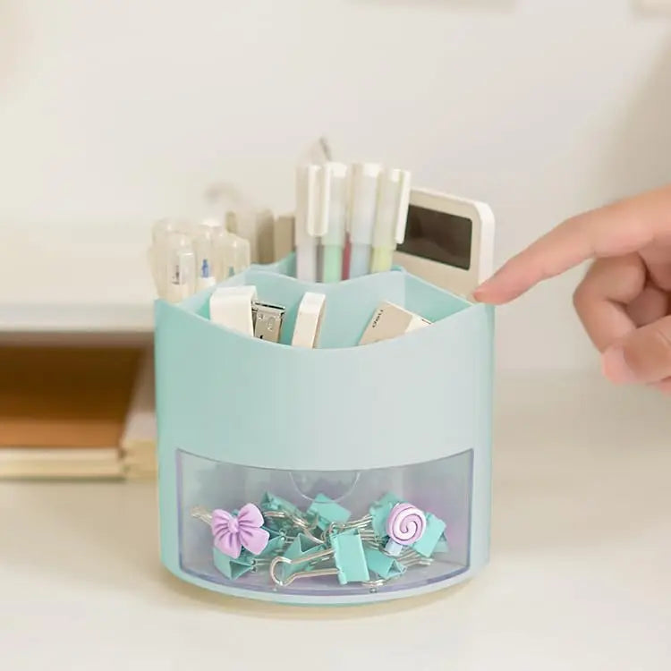 ELMAS Kawaii Rotating Pen Holder & Stationery Organizer Box - Al Masam Stationery LLC