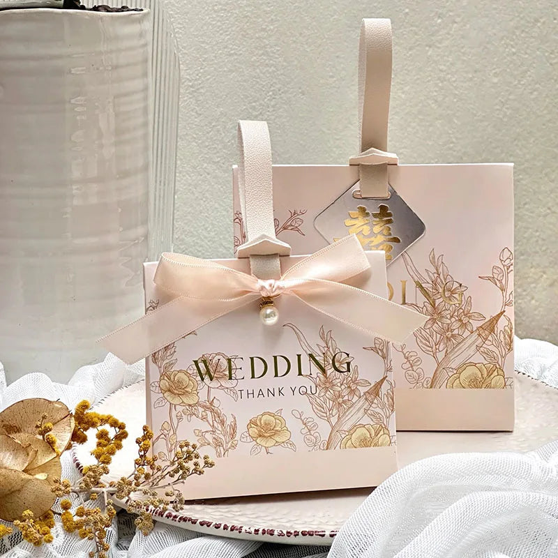 ELMAS 10/30/50Pcs Flower Wedding Boxes With Ribbons - Al Masam Stationery LLC