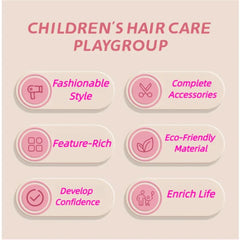 ELMAS Kids Hair Salon Play Set - Fun Hairdressing Toy for Girls - Al Masam Stationery LLC