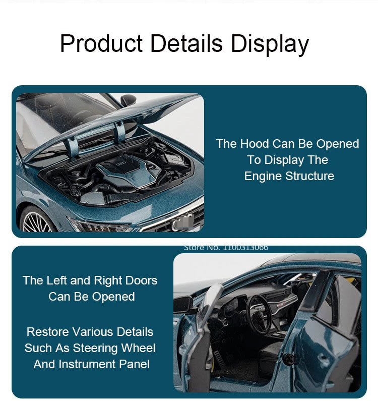 ELMAS 1/24 A7 Alloy Model Car Toys with Light Sound - Al Masam Stationery LLC