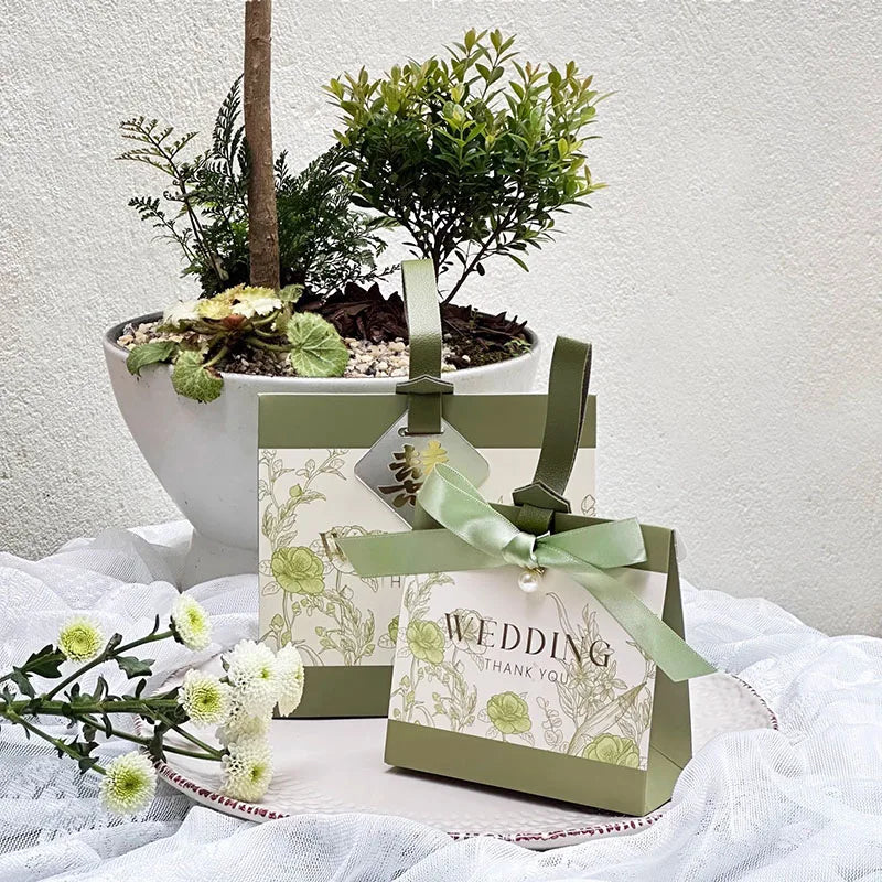 ELMAS 10/30/50Pcs Flower Wedding Boxes With Ribbons - Al Masam Stationery LLC