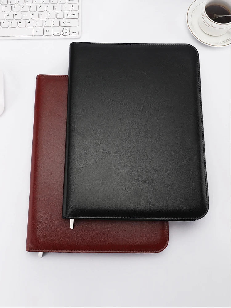 ELMAS Stylish A4 Leather Portfolio Organizer for Professionals - Al Masam Stationery LLC