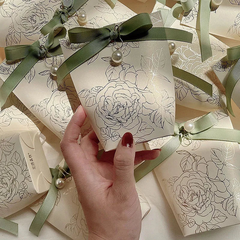 ELMAS Upscale Gilded Wedding Favor Candy Box For Guests - Al Masam Stationery LLC